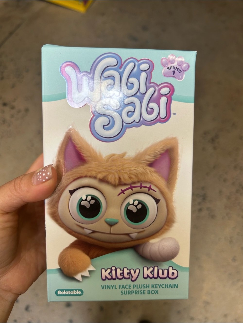 NWT Wabi Sabi Kitty Klub Vinyl Face Plush Keychain blind box